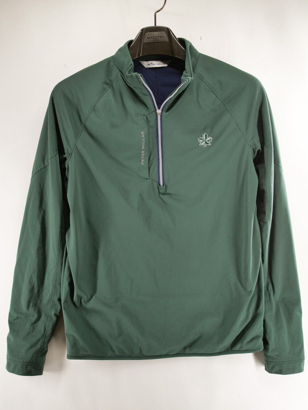 Peter Millar Mens S Waynesborough Country Club Golf Quarter Zip Jacket Green Sm